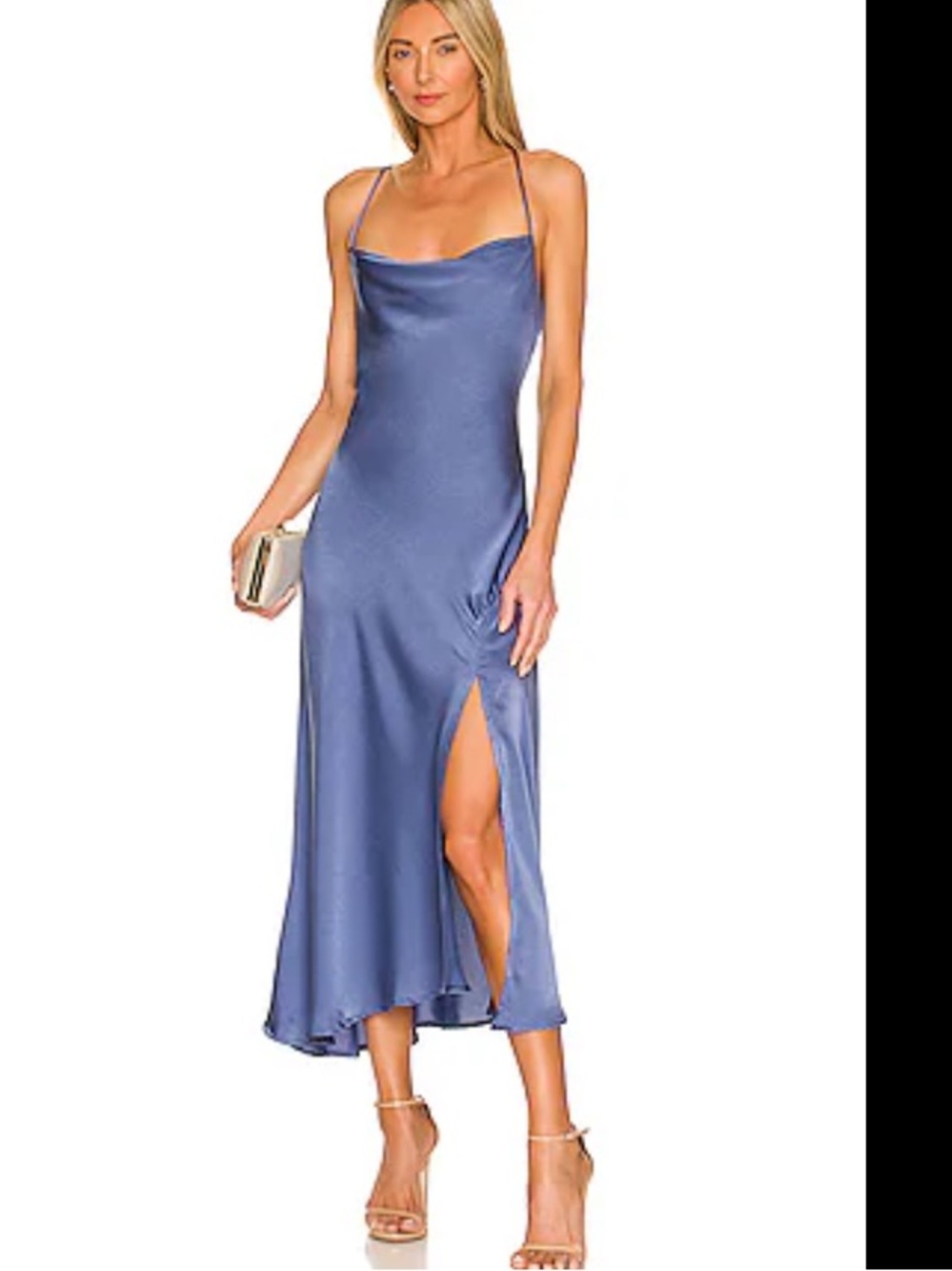 Nwot ASTR the Label Gaia
Dress in Denim revolve satin formal party summer $128